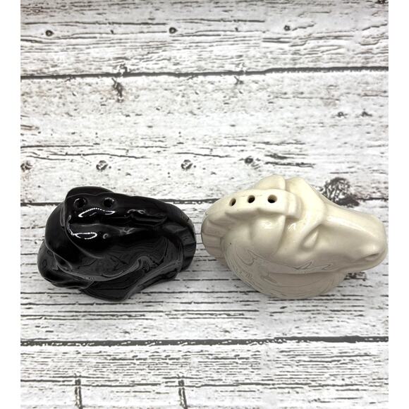 Vintage Horse Head Salt and Pepper Shakers Black/White Equestrian Decor - Picture 4 of 9